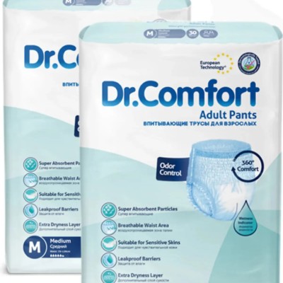 Dr Comfort Yetişkin Emici Külot Medium Beden 60 Adet (2 PAKET)
